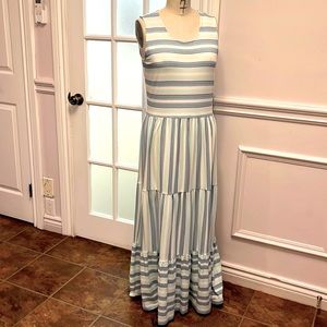 Lands End striped Maxi dress